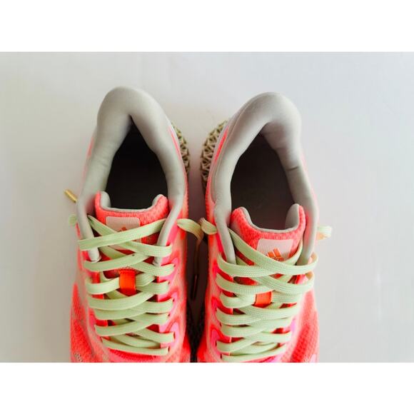 Adidas Men's 4D Runner 1.0 White Signal Coral Green Size 8 Knit Trainers Fashion - Picture 4 of 11